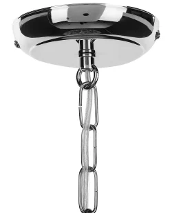 Best Beliani Lampadario ENTWASH Metallo Argento Trasparente Argento