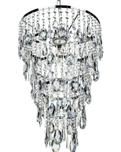 Best Beliani Lampadario ENTWASH Metallo Argento Trasparente Argento