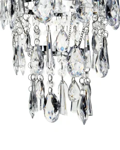 Best Beliani Lampadario ENTWASH Metallo Argento Trasparente Argento