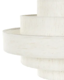 New Beliani Lampadario EREBATO Lino sporco Bianco