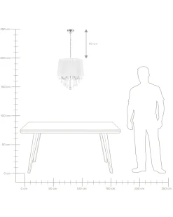 Clearance Beliani Lampadario EVANS Bianco
