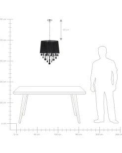 Sale Beliani Lampadario EVANS Nero