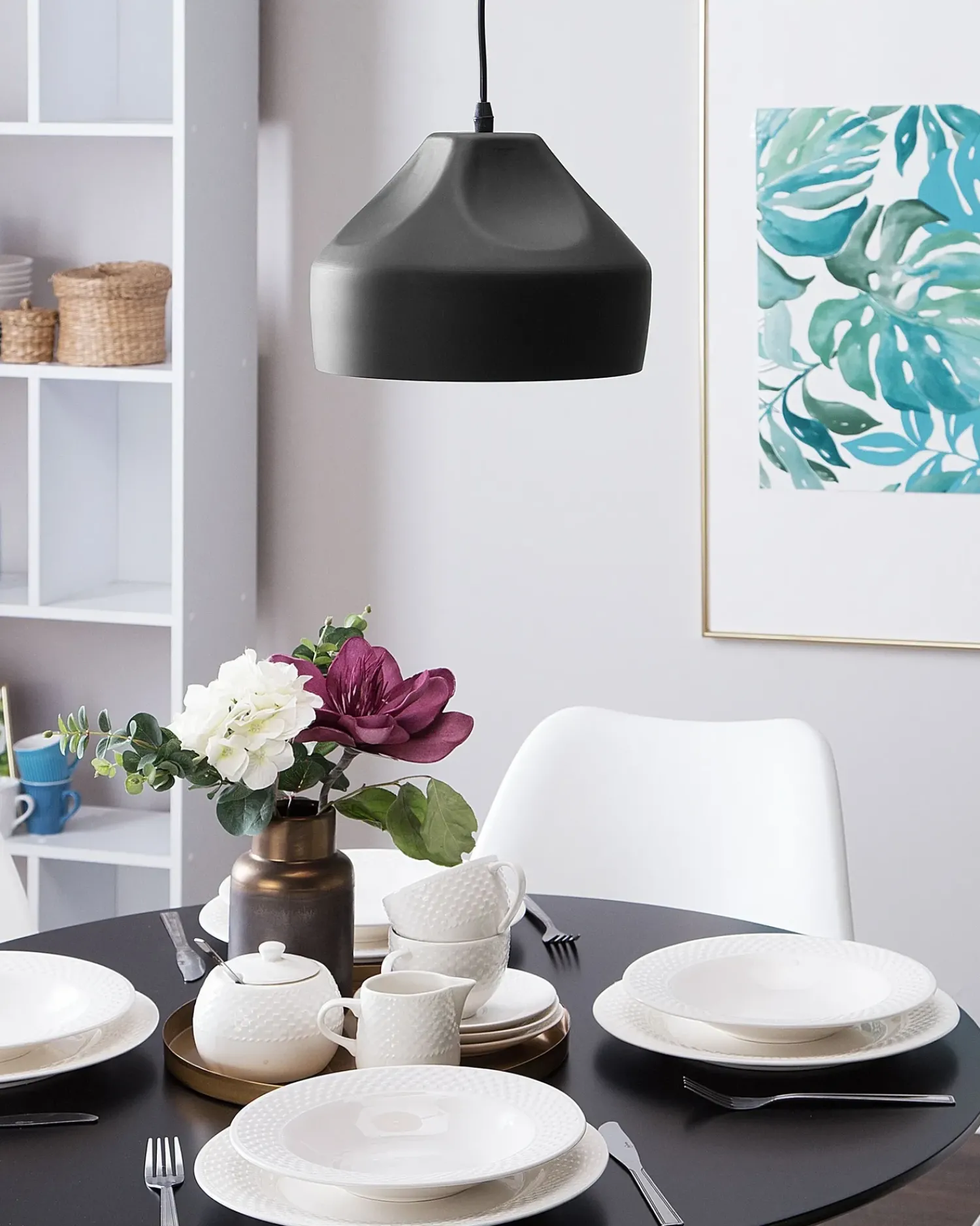 Discount Beliani Lampadario EVINOS Metallo Nero