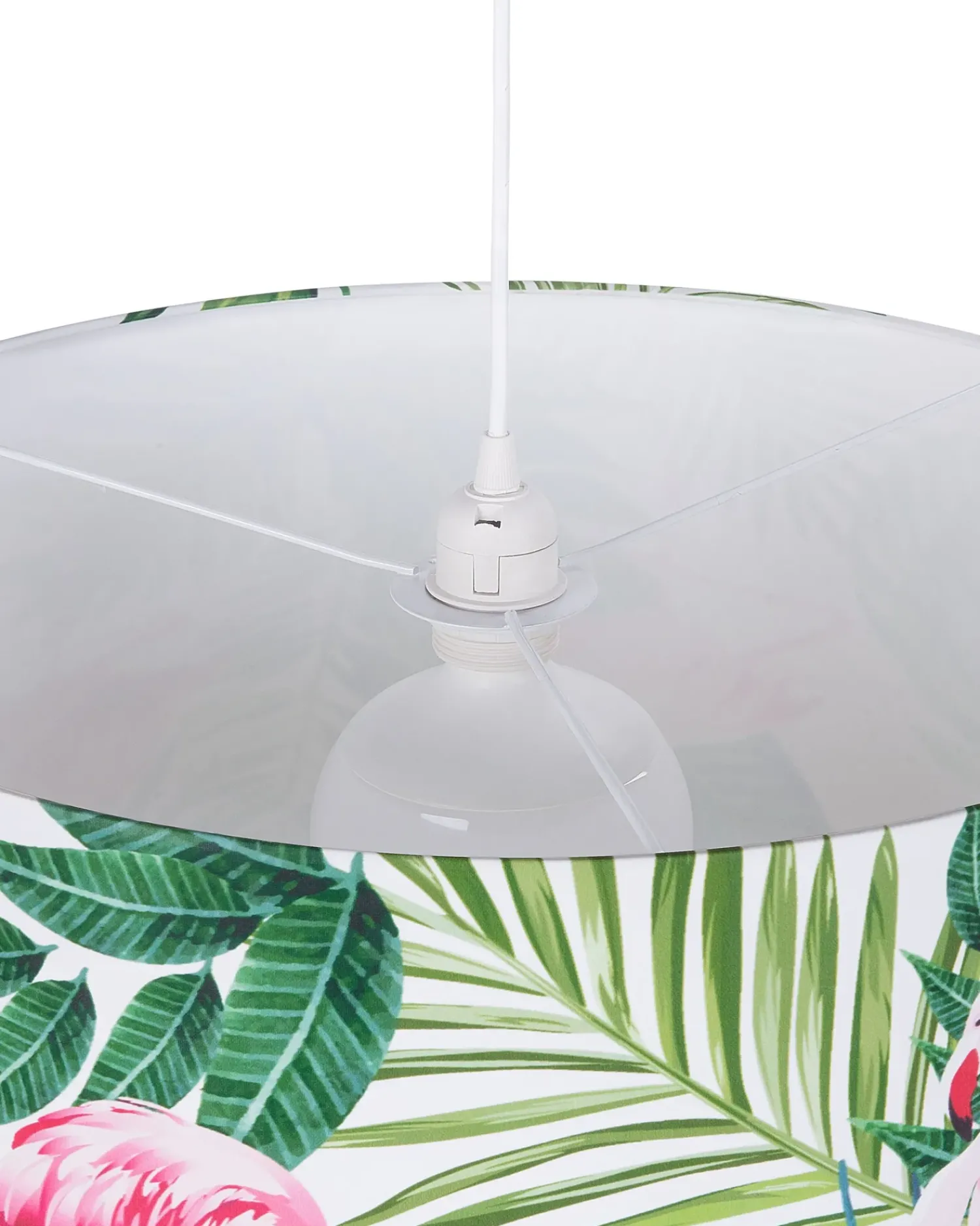 Sale Beliani Lampadario FLAMINGO Multicolore Bianco Rosa Verde