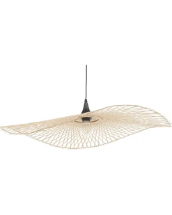 Sale Beliani Lampadario FLOYD Bambù Marrone chiaro Marrone Nero