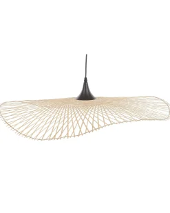 Sale Beliani Lampadario FLOYD Bambù Marrone chiaro Marrone Nero