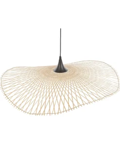 Sale Beliani Lampadario FLOYD Bambù Marrone chiaro Marrone Nero