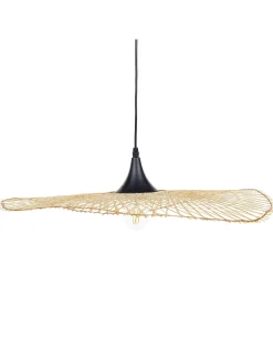Sale Beliani Lampadario FLOYD Bambù Marrone chiaro Marrone Nero