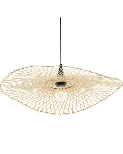 Sale Beliani Lampadario FLOYD Bambù Marrone chiaro Marrone Nero
