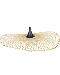Sale Beliani Lampadario FLOYD Bambù Marrone chiaro Marrone Nero