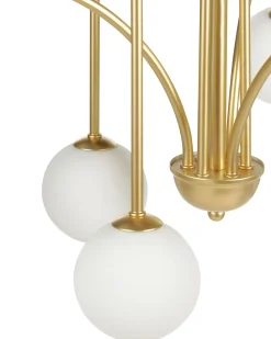 New Beliani Lampadario FORBES Metallo Oro Bianco Oro