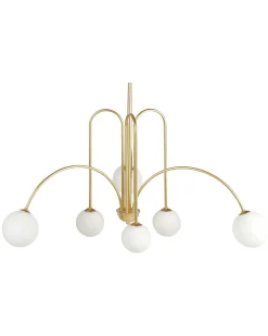 New Beliani Lampadario FORBES Metallo Oro Bianco Oro
