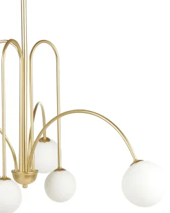 New Beliani Lampadario FORBES Metallo Oro Bianco Oro