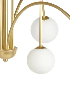 New Beliani Lampadario FORBES Metallo Oro Bianco Oro