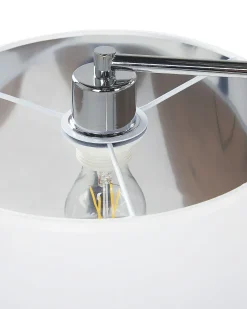 Outlet Beliani Lampadario FUCINO Bianco Bianco Argento
