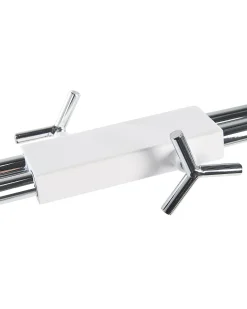 Outlet Beliani Lampadario FUCINO Bianco Bianco Argento
