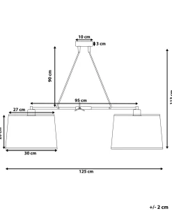 Outlet Beliani Lampadario FUCINO Bianco Bianco Argento