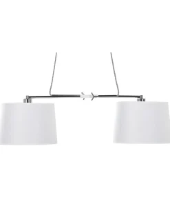 Outlet Beliani Lampadario FUCINO Bianco Bianco Argento