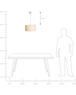 Online Beliani Lampadario GAIREZI Metallo Bianco/Beige Bianco Beige
