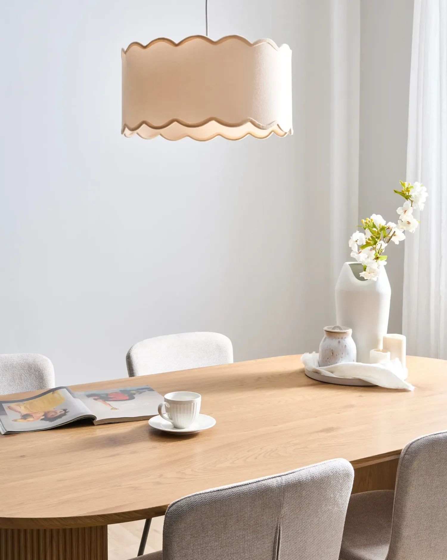 Online Beliani Lampadario GAIREZI Metallo Bianco/Beige Bianco Beige