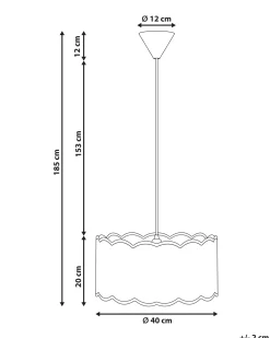 Online Beliani Lampadario GAIREZI Metallo Bianco/Beige Bianco Beige