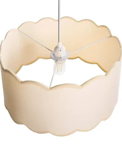 Online Beliani Lampadario GAIREZI Metallo Bianco/Beige Bianco Beige