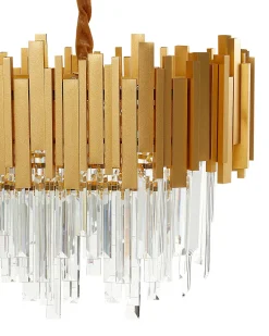 Outlet Beliani Lampadario GARCIA Metallo Oro