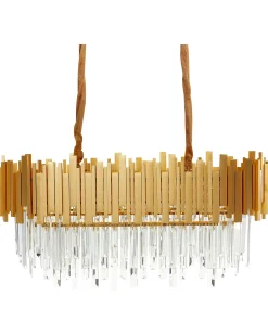 Outlet Beliani Lampadario GARCIA Metallo Oro