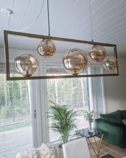 Clearance Beliani Lampadario GEEHI Metallo Ottone