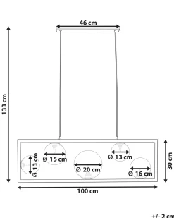 Clearance Beliani Lampadario GEEHI Metallo Ottone