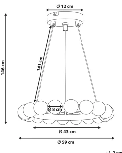 Discount Beliani Lampadario GEORGES Metallo Oro