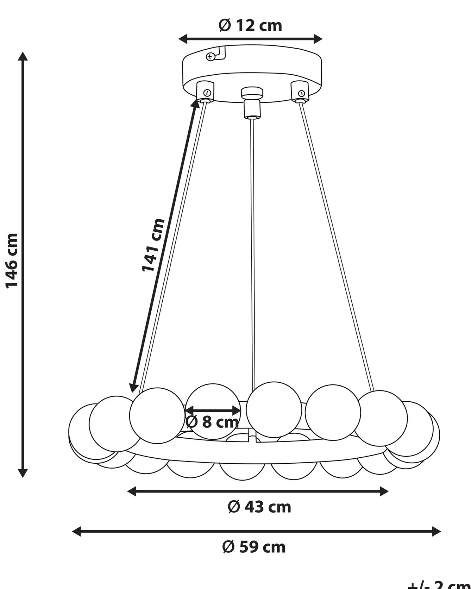 Discount Beliani Lampadario GEORGES Metallo Oro