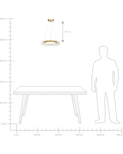 Discount Beliani Lampadario GEORGES Metallo Oro