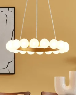 Discount Beliani Lampadario GEORGES Metallo Oro