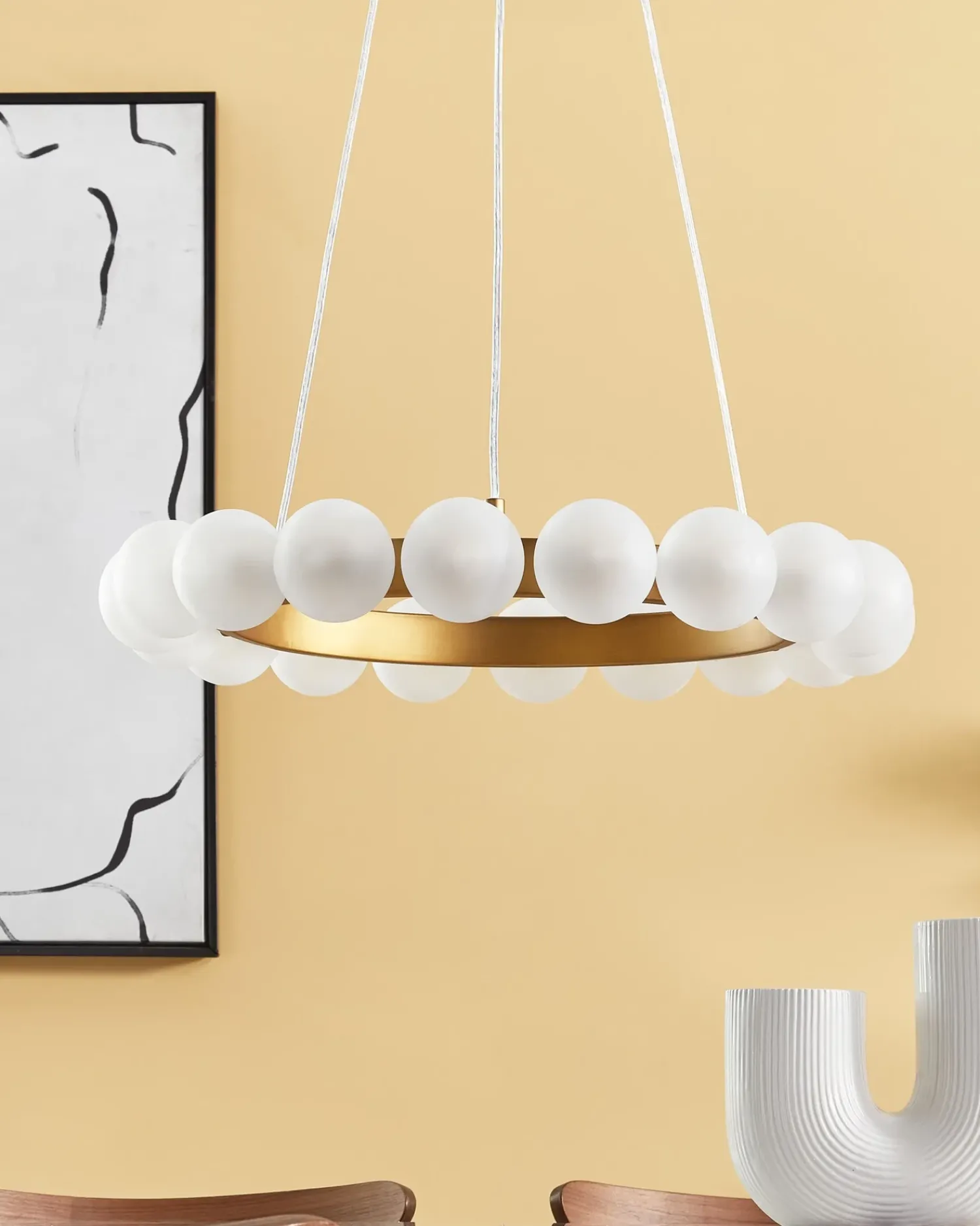 Discount Beliani Lampadario GEORGES Metallo Oro