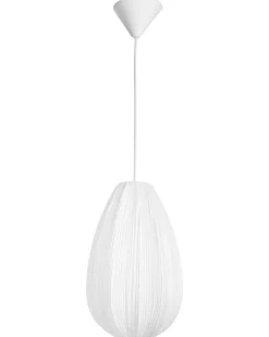 Outlet Beliani Lampadario GERA Tessuto Bianco