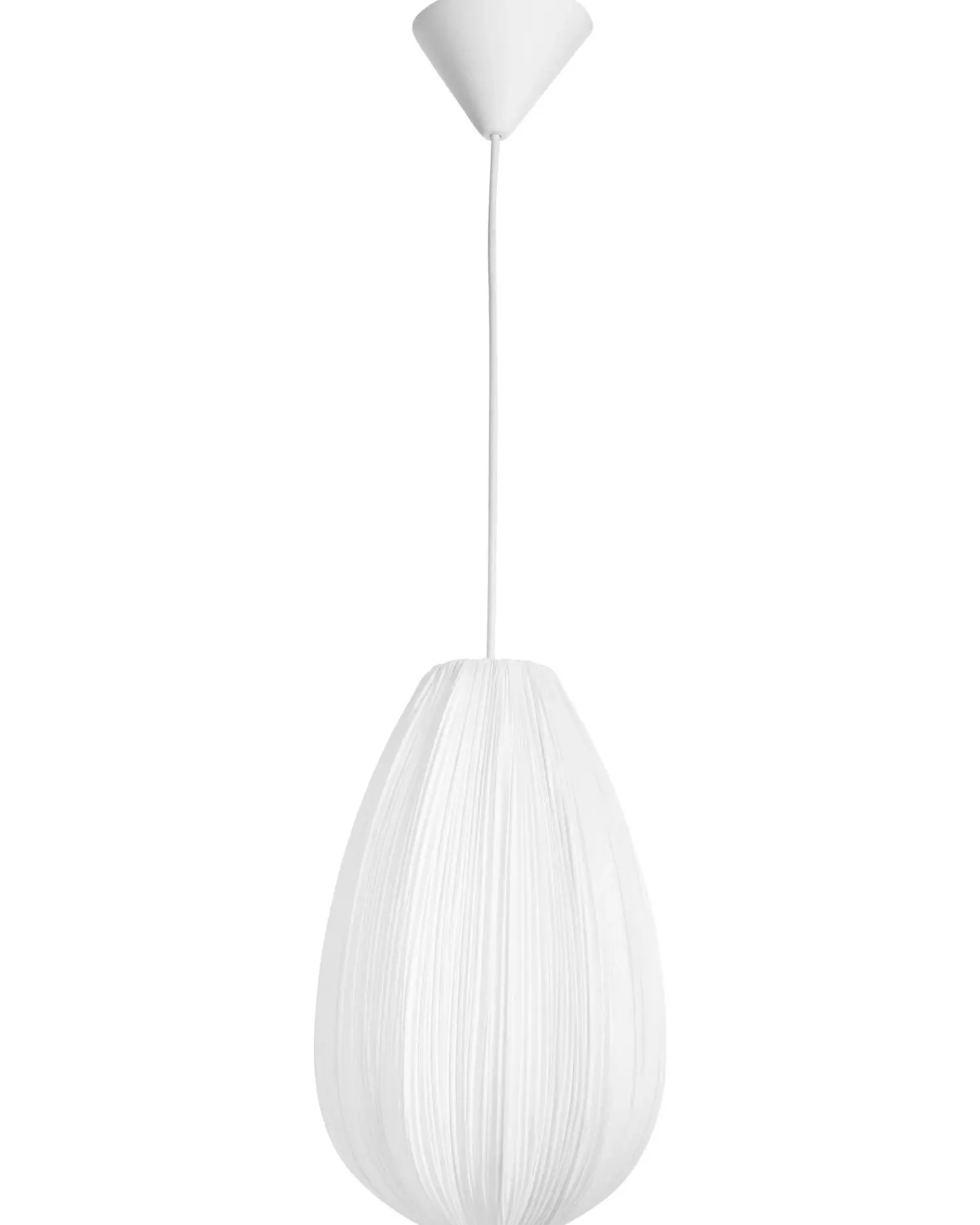 Outlet Beliani Lampadario GERA Tessuto Bianco