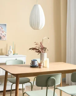 Outlet Beliani Lampadario GERA Tessuto Bianco