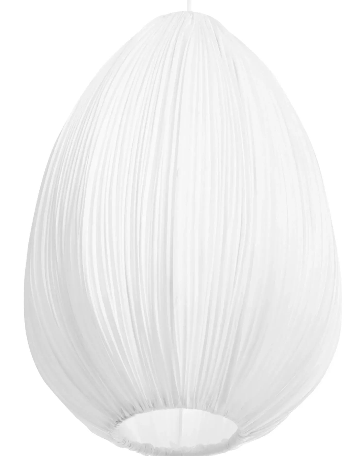 Outlet Beliani Lampadario GERA Tessuto Bianco