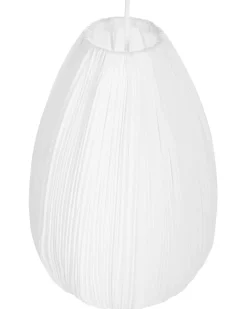 Outlet Beliani Lampadario GERA Tessuto Bianco