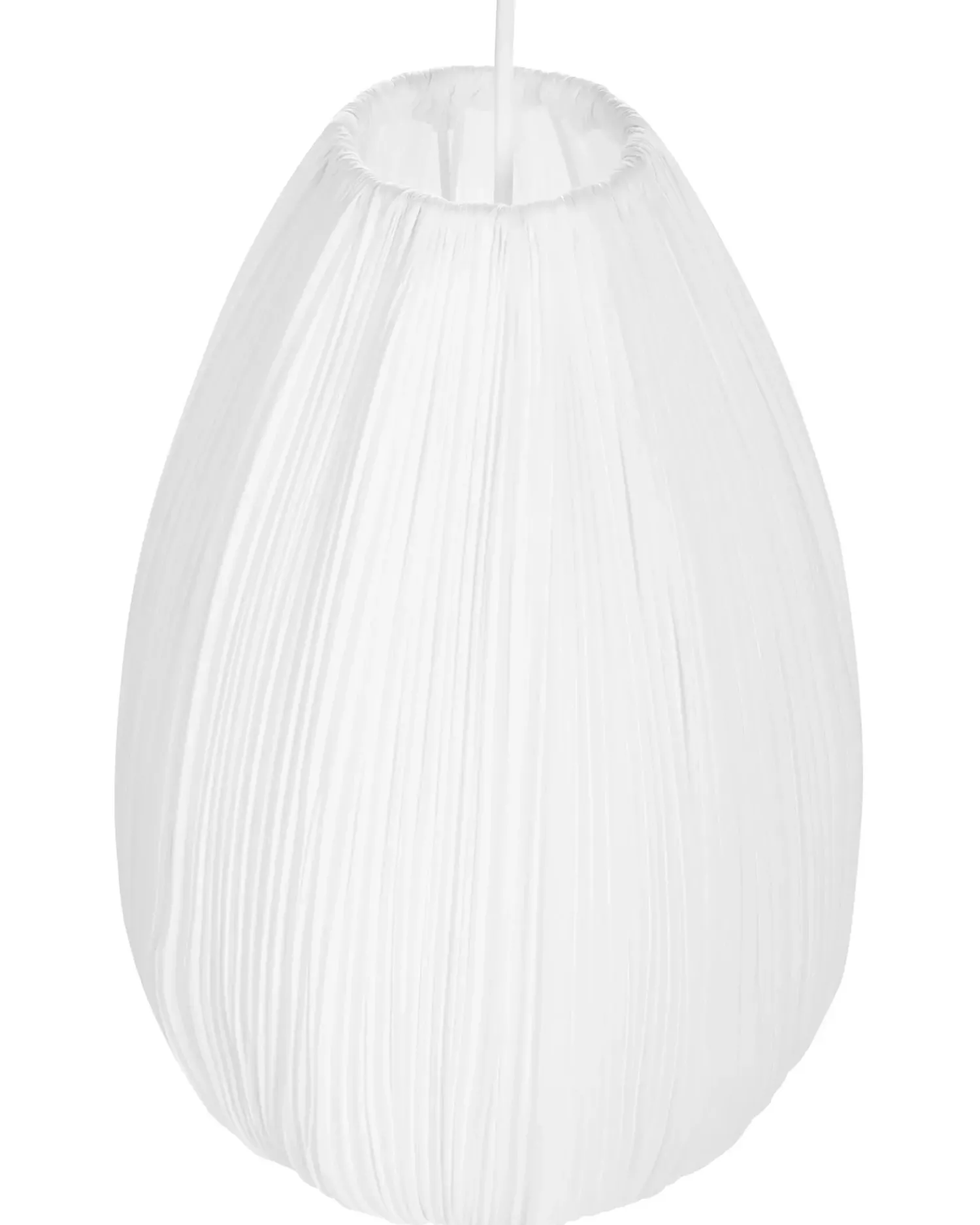 Outlet Beliani Lampadario GERA Tessuto Bianco