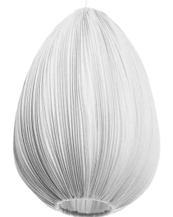 Clearance Beliani Lampadario GERA Tessuto Grigio