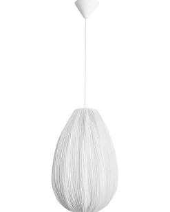 Clearance Beliani Lampadario GERA Tessuto Grigio