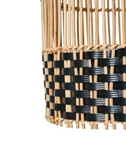 Beliani Lampadario GILO Rattan Naturale Naturale Nero