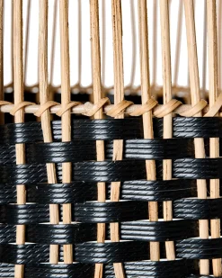 Beliani Lampadario GILO Rattan Naturale Naturale Nero