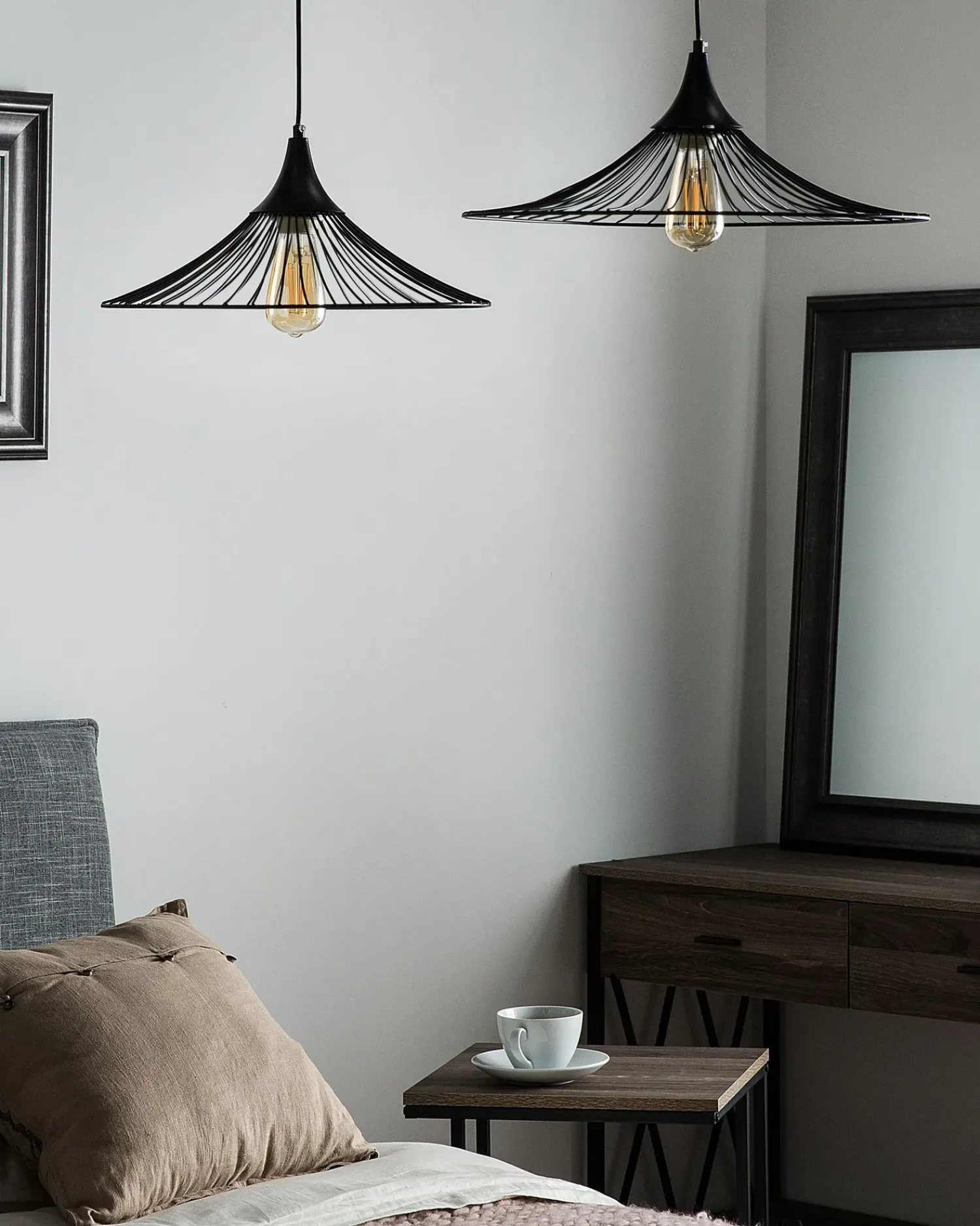 Online Beliani Lampadario GIONA Metallo Nero