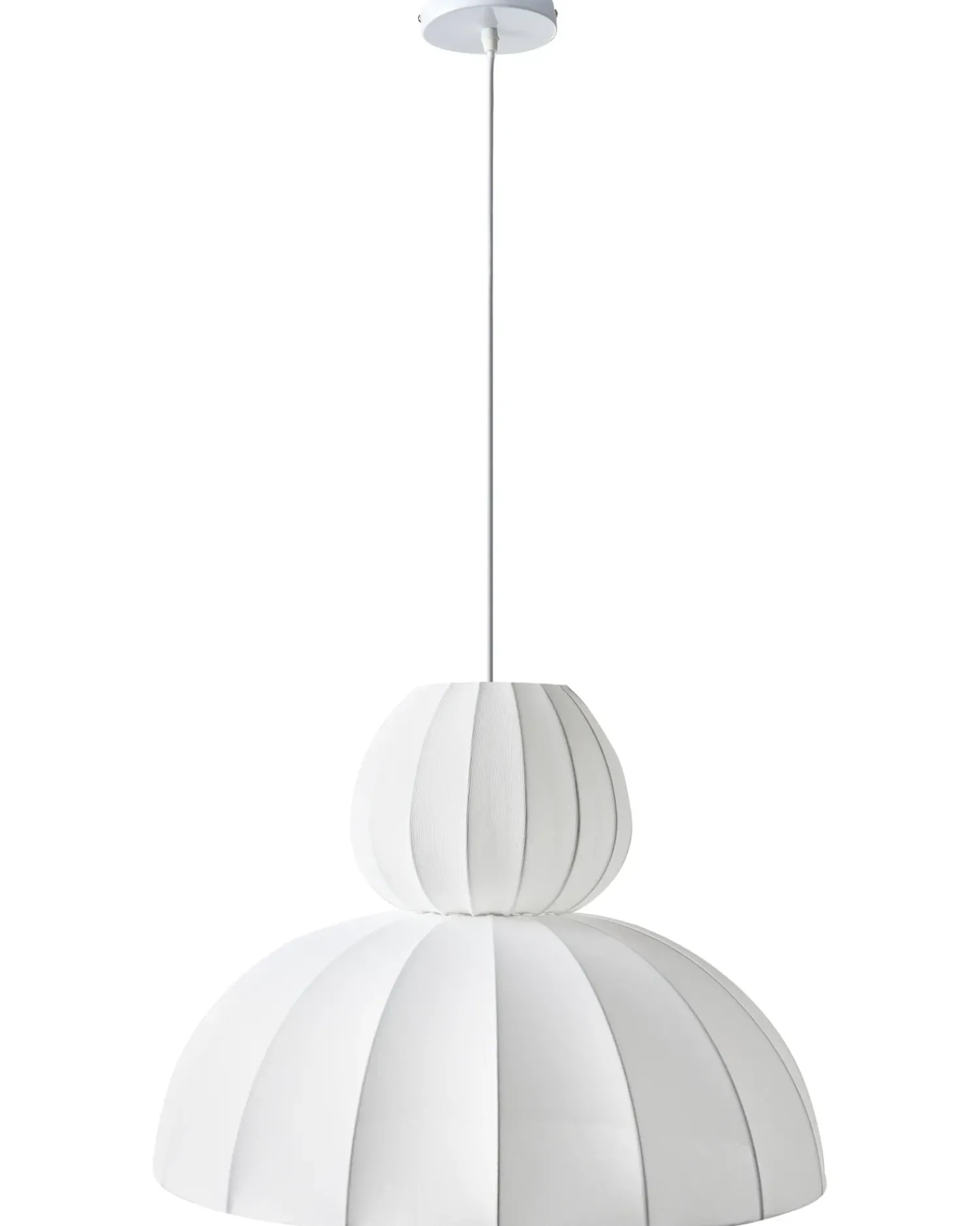 Best Beliani Lampadario GOELETTE Finta seta Bianco