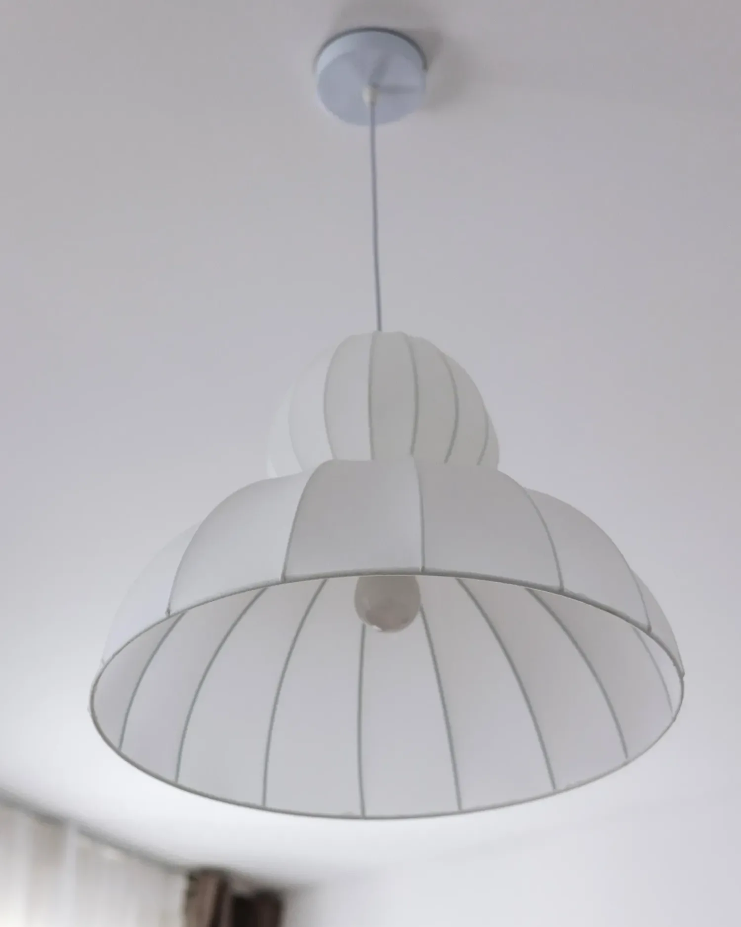 Best Beliani Lampadario GOELETTE Finta seta Bianco