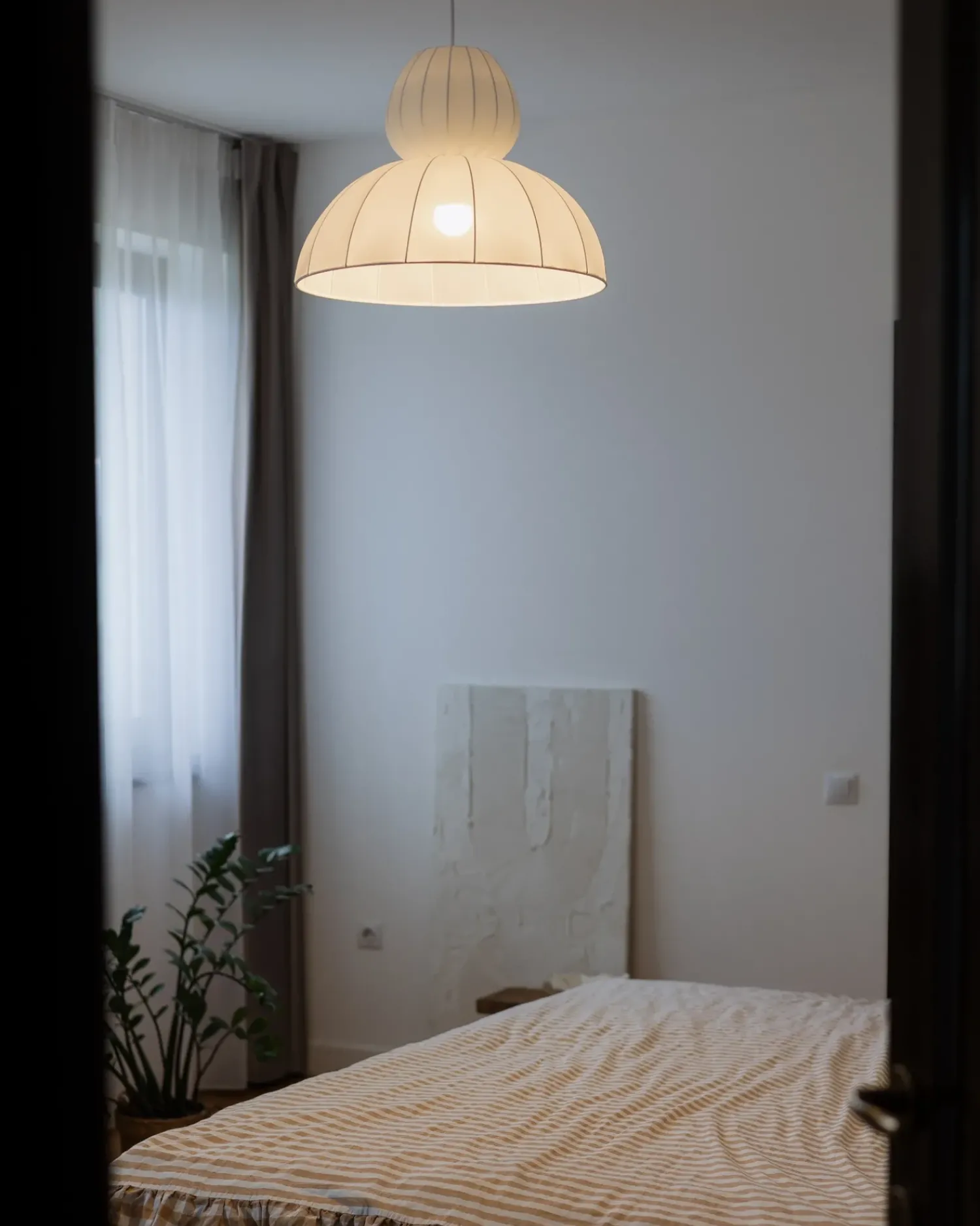 Best Beliani Lampadario GOELETTE Finta seta Bianco