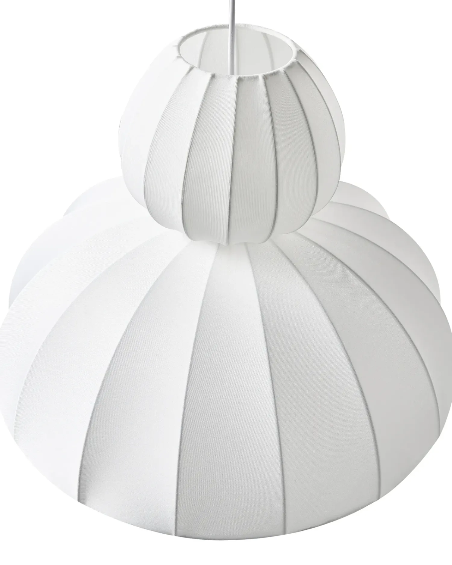 Best Beliani Lampadario GOELETTE Finta seta Bianco